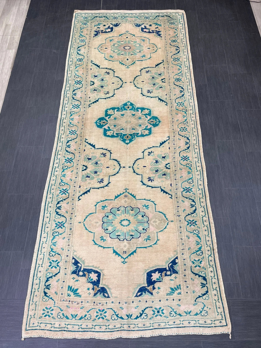 Rust Turkish Runner Rug 4' 8" x 11' 9" Hand-Knotted | No. WR83481