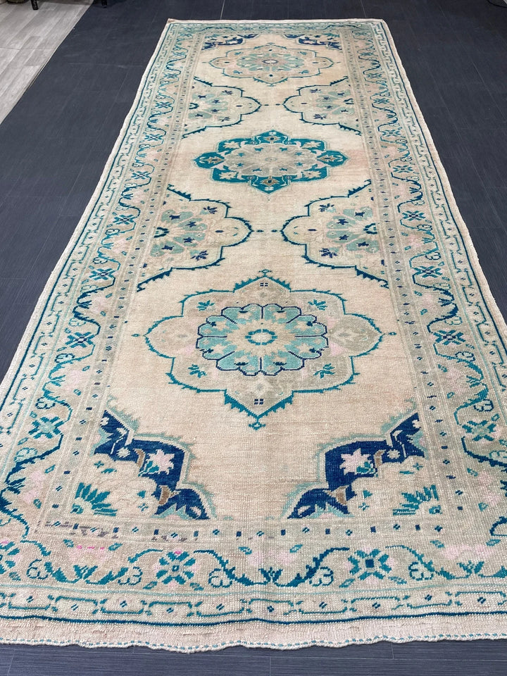 Rust Turkish Runner Rug 4' 8" x 11' 9" Hand-Knotted | No. WR83481