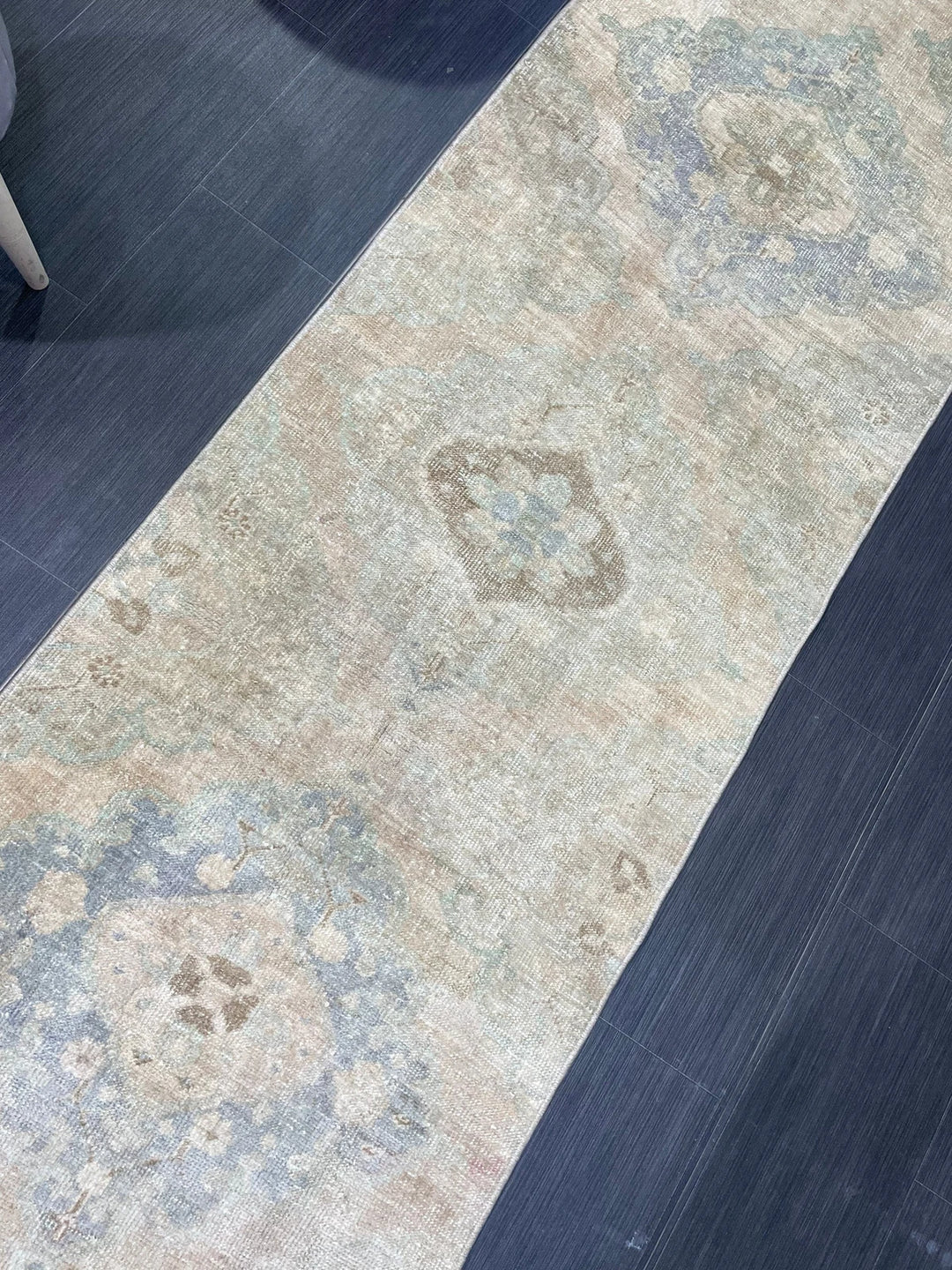 Beige Turkish Runner Rug 2' 6" x 12' 7" Hand-Knotted | No. WR83711