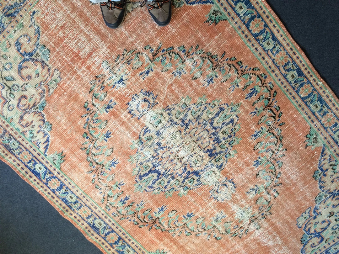 Turkish Oushak Rug 5'3" x 7'10" Hand-Knotted | No. WR83752