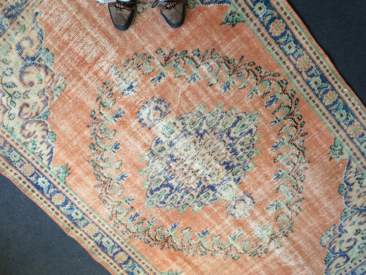 Turkish Oushak Rug 5'3" x 7'10" Hand-Knotted | No. WR83752