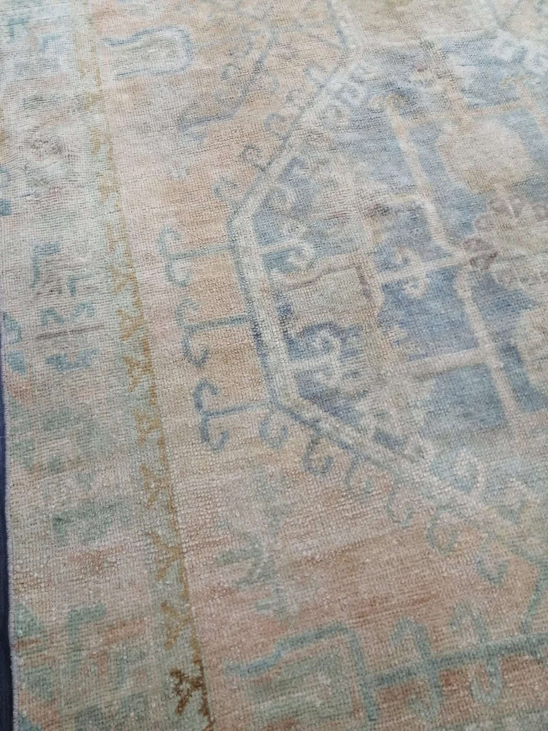 Beige Turkish Runner Rug 4' 4" x 11' 11" Hand-Knotted | No. WR83888