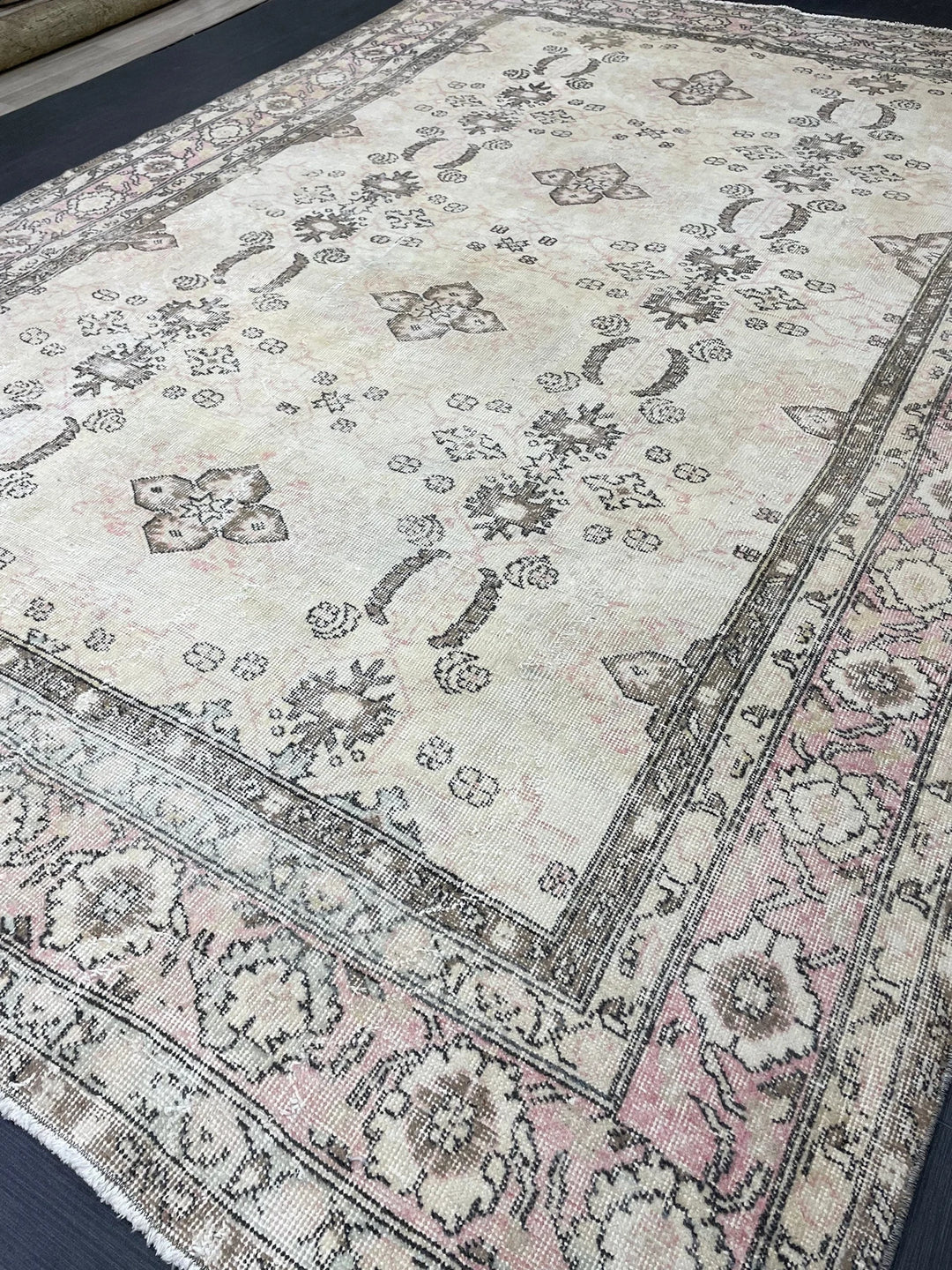 Blue Turkish Vintage Rug 6' 10" x 10' 4" Hand-Knotted | No. WR83956