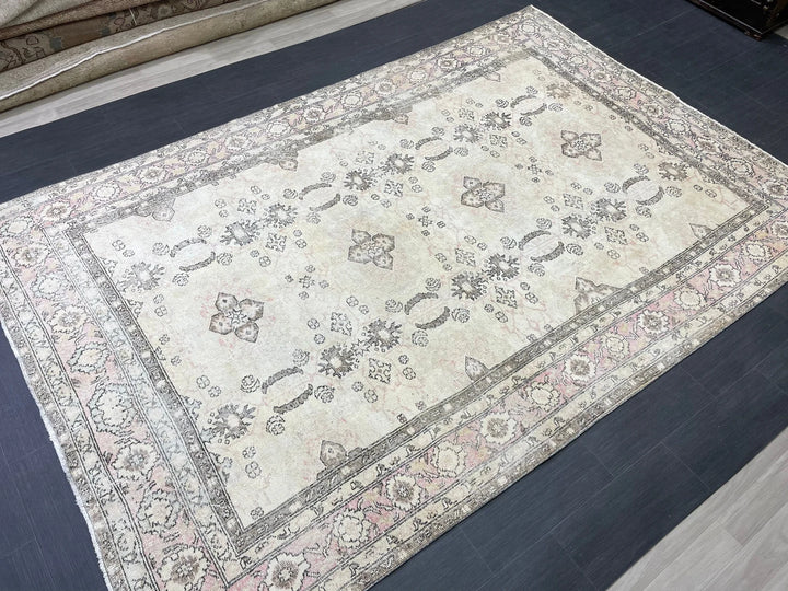 Blue Turkish Vintage Rug 6' 10" x 10' 4" Hand-Knotted | No. WR83956