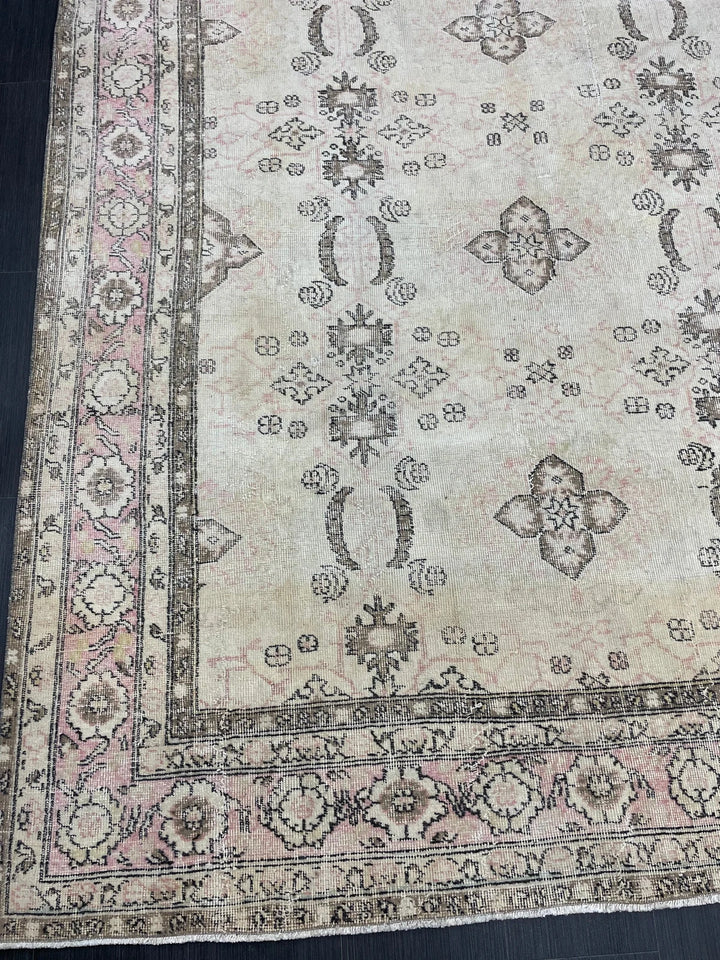 Blue Turkish Vintage Rug 6' 10" x 10' 4" Hand-Knotted | No. WR83956