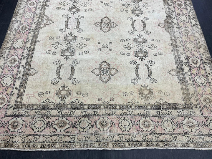 Blue Turkish Vintage Rug 6' 10" x 10' 4" Hand-Knotted | No. WR83956