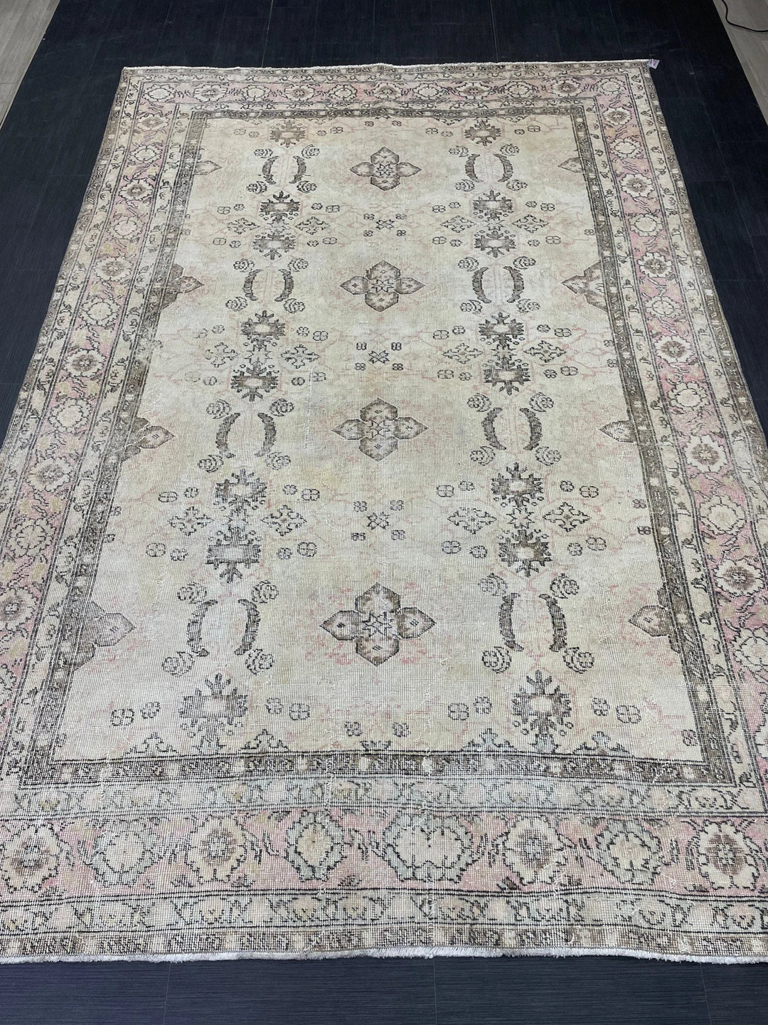 Blue Turkish Vintage Rug 6' 10" x 10' 4" Hand-Knotted | No. WR83956