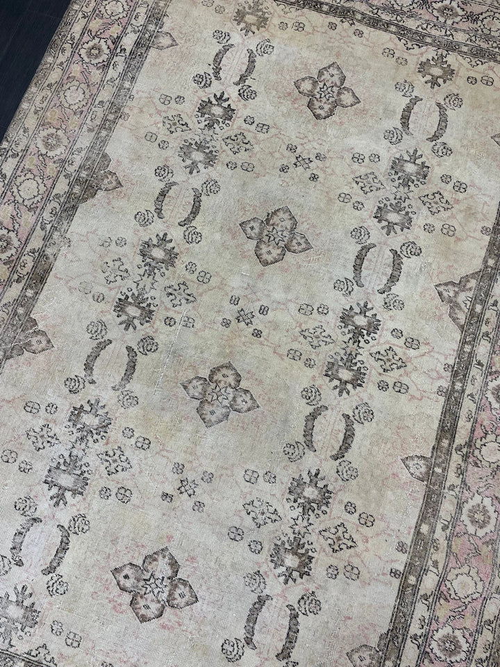 Blue Turkish Vintage Rug 6' 10" x 10' 4" Hand-Knotted | No. WR83956