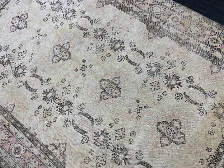 Blue Turkish Vintage Rug 6' 10" x 10' 4" Hand-Knotted | No. WR83956