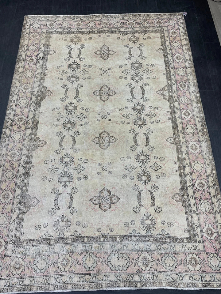 Blue Turkish Vintage Rug 6' 10" x 10' 4" Hand-Knotted | No. WR83956