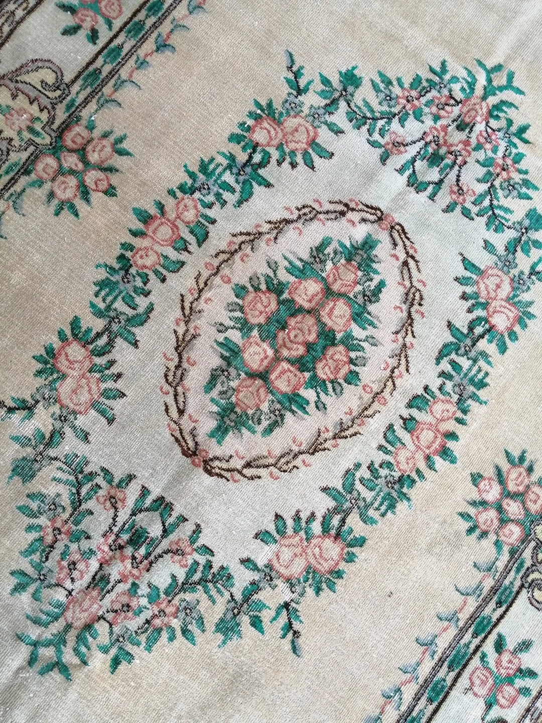 Beige Turkish Runner Rug 6' x 10' Hand-Knotted | No. WR84875