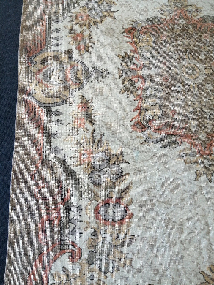 Rust Turkish Runner Rug 5' 8" x 9' Hand-Knotted | No. WR84978