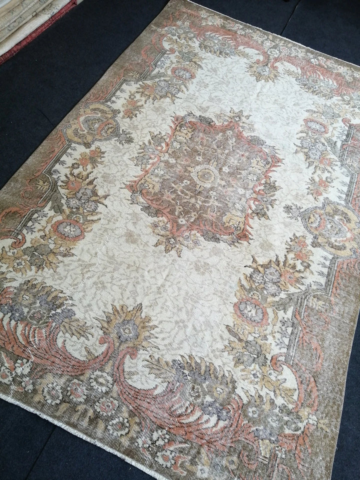 Rust Turkish Runner Rug 5' 8" x 9' Hand-Knotted | No. WR84978