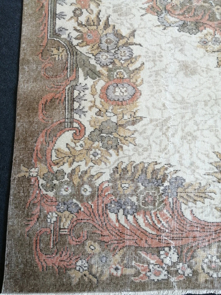 Rust Turkish Runner Rug 5' 8" x 9' Hand-Knotted | No. WR84978