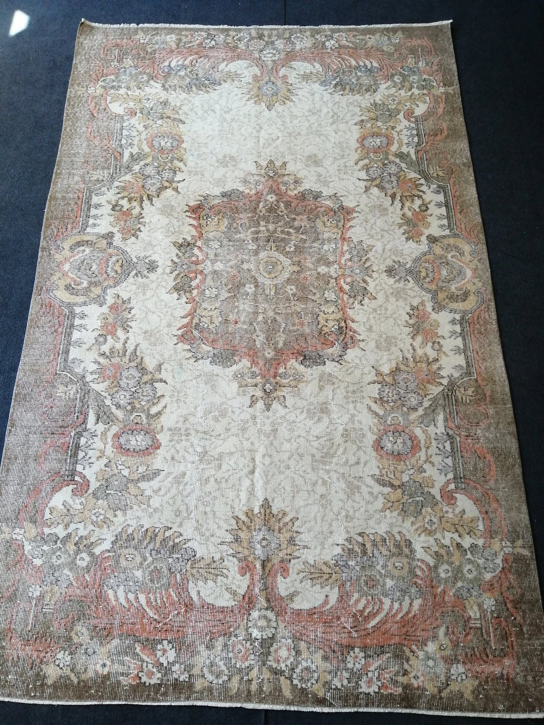 Rust Turkish Runner Rug 5' 8" x 9' Hand-Knotted | No. WR84978