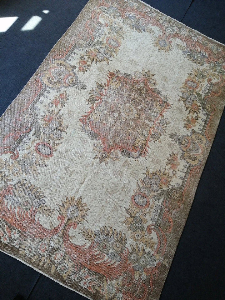 Rust Turkish Runner Rug 5' 8" x 9' Hand-Knotted | No. WR84978