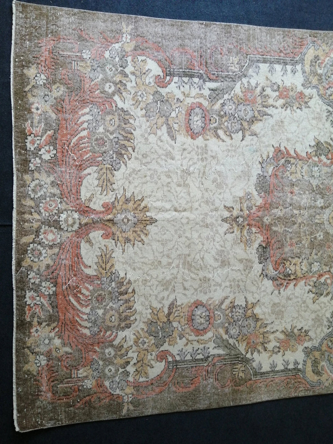 Rust Turkish Runner Rug 5' 8" x 9' Hand-Knotted | No. WR84978