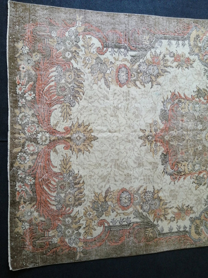 Rust Turkish Runner Rug 5' 8" x 9' Hand-Knotted | No. WR84978