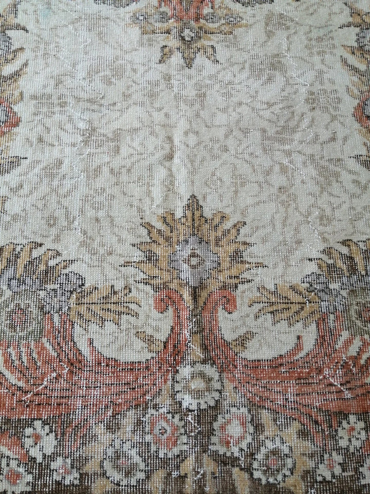 Rust Turkish Runner Rug 5' 8" x 9' Hand-Knotted | No. WR84978