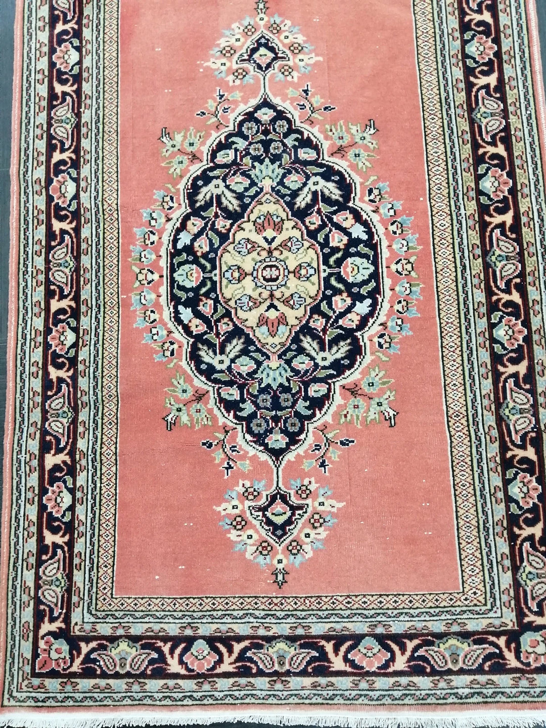 Pink Turkish Runner Rug 3' 3" x 14' 7" Hand-Knotted | No. WR85316