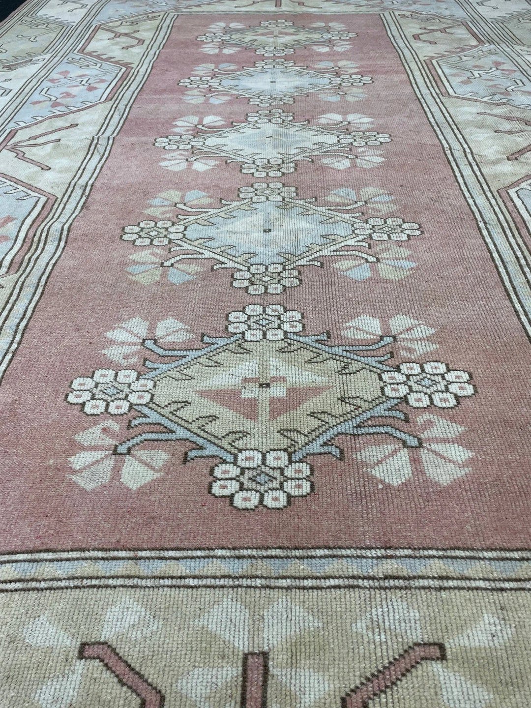 Blue Turkish Oushak Rug 6' 7" x 9' 10" Hand-Knotted | No. WR85339