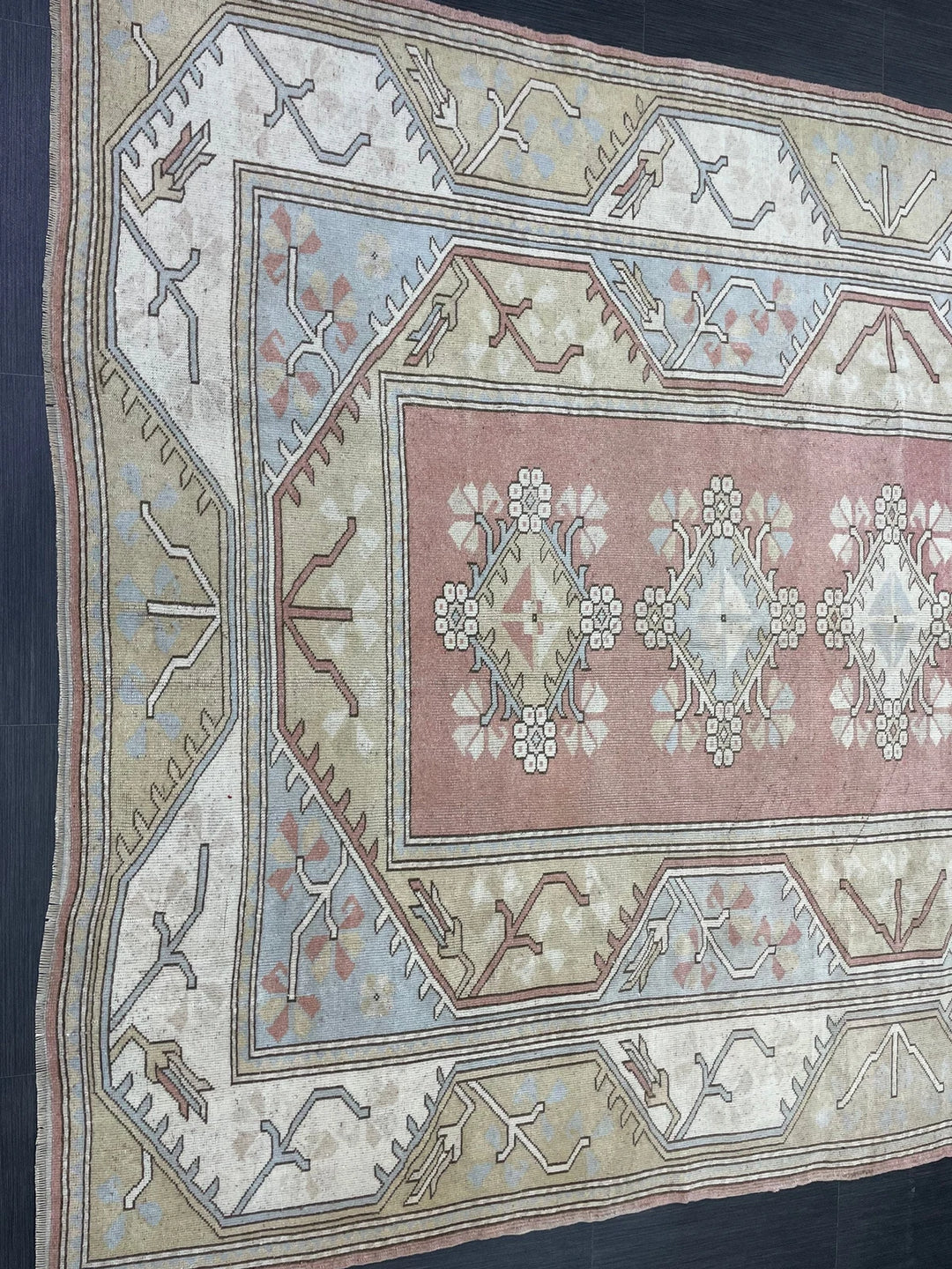 Blue Turkish Oushak Rug 6' 7" x 9' 10" Hand-Knotted | No. WR85339