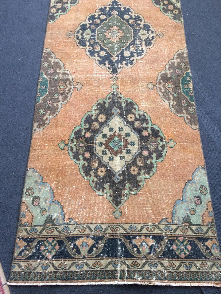 Turkish Runner Rug 3' x 13' 8" Hand-Knotted | No. WR85343