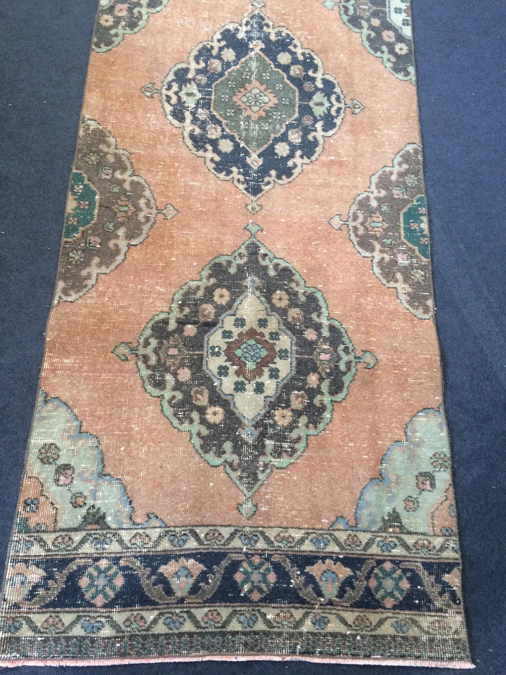 Turkish Runner Rug 3' x 13' 8" Hand-Knotted | No. WR85343
