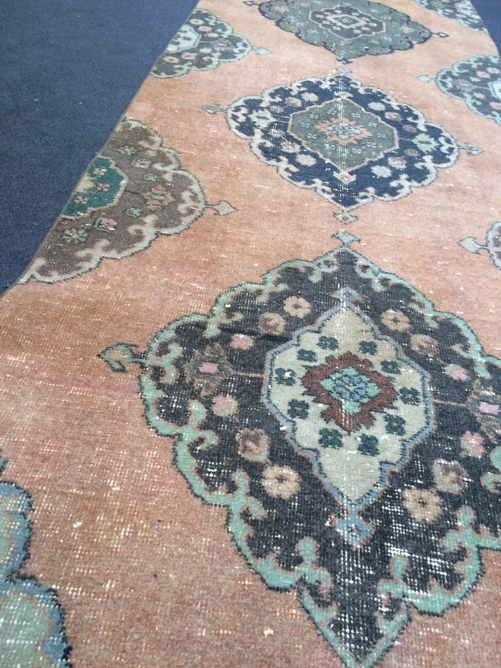 Turkish Runner Rug 3' x 13' 8" Hand-Knotted | No. WR85343