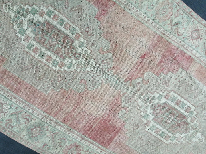 Beige Turkish Runner Rug 4' 9" x 10' 4" Hand-Knotted | No. WR86275