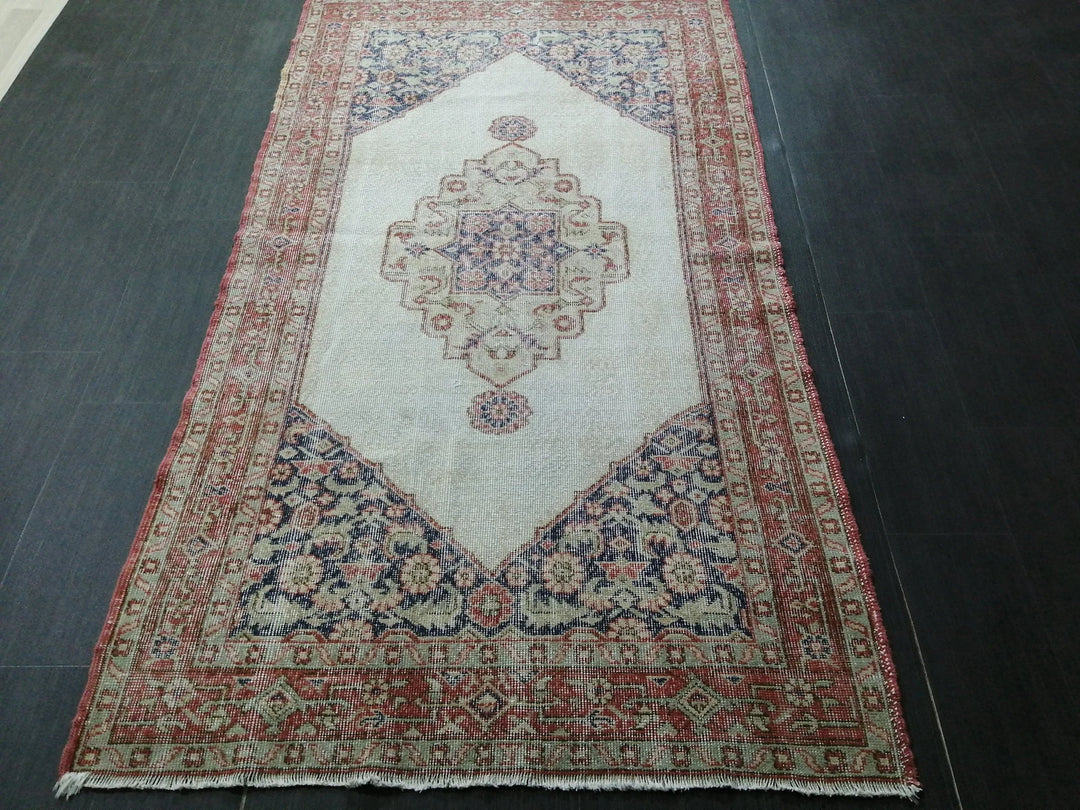 Rust Turkish Runner Rug 3' 10" x 6' 11" Hand-Knotted | No. WR86431