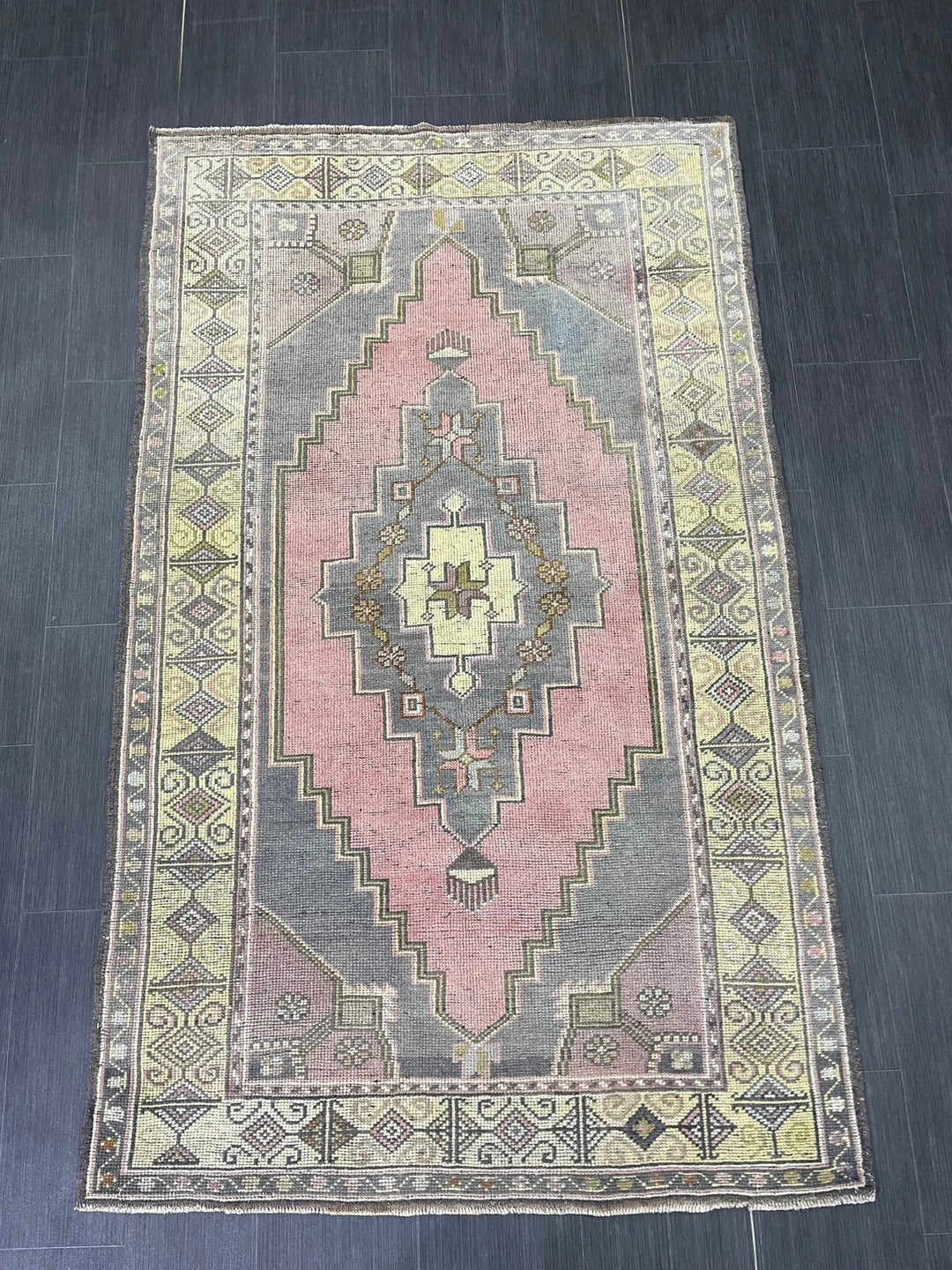 Beige Turkish Runner Rug 4' x 6' 8" Hand-Knotted | No. WR86555