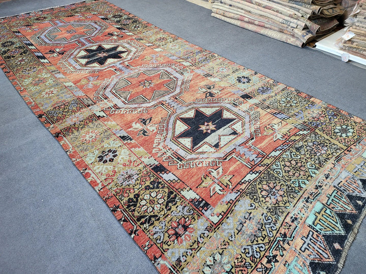 Rust Turkish Runner Rug 12' 7" x 30' 7" Hand-Knotted | No. WR86710