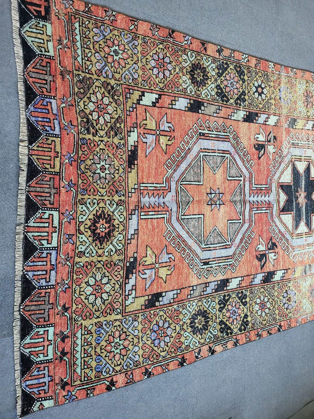 Rust Turkish Runner Rug 12' 7" x 30' 7" Hand-Knotted | No. WR86710