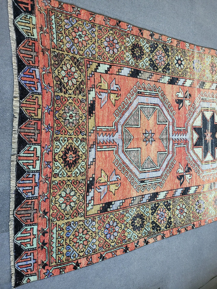 Rust Turkish Runner Rug 12' 7" x 30' 7" Hand-Knotted | No. WR86710