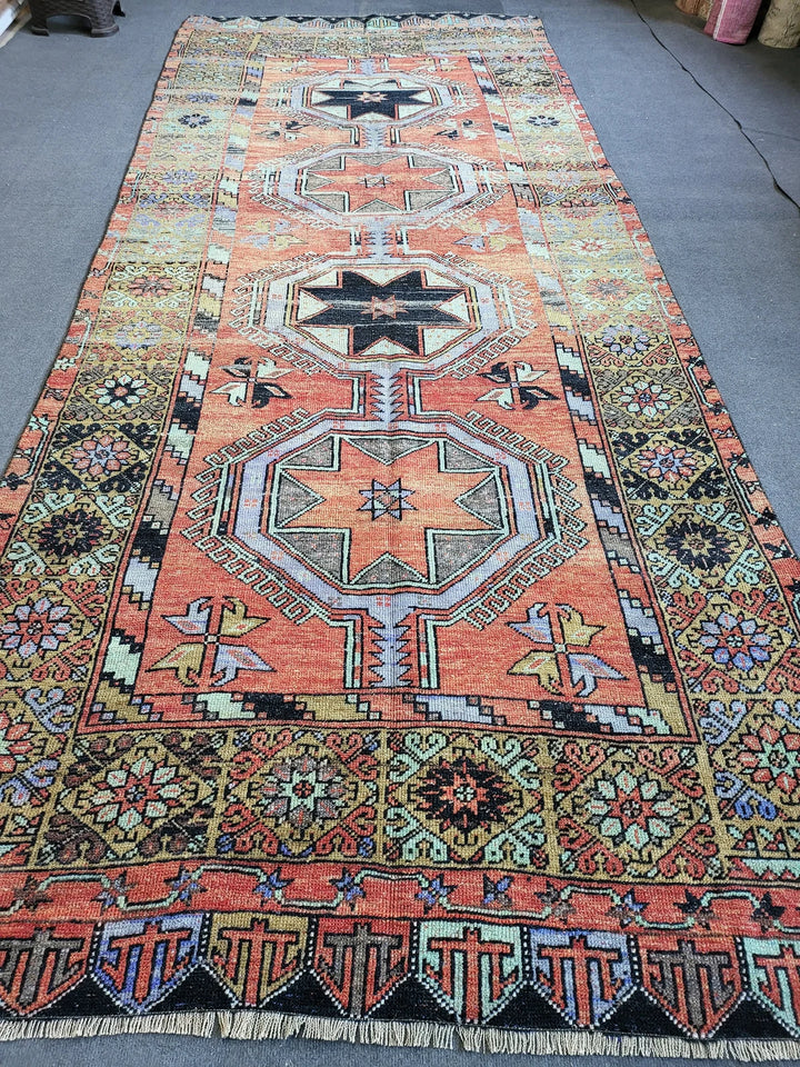 Rust Turkish Runner Rug 12' 7" x 30' 7" Hand-Knotted | No. WR86710