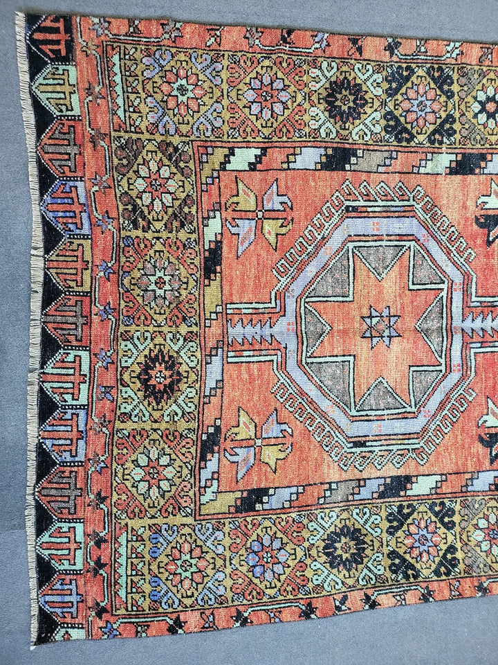 Rust Turkish Runner Rug 12' 7" x 30' 7" Hand-Knotted | No. WR86710
