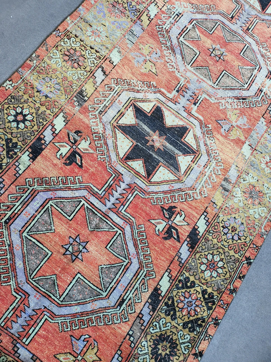 Rust Turkish Runner Rug 12' 7" x 30' 7" Hand-Knotted | No. WR86710