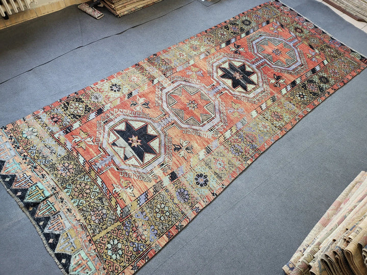 Rust Turkish Runner Rug 12' 7" x 30' 7" Hand-Knotted | No. WR86710