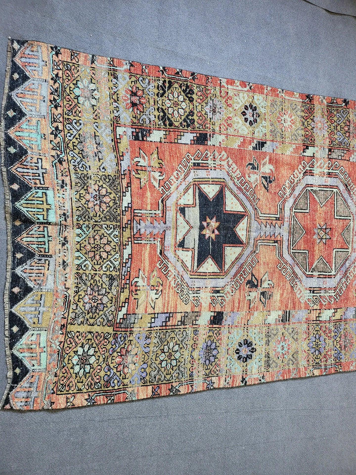Rust Turkish Runner Rug 12' 7" x 30' 7" Hand-Knotted | No. WR86710