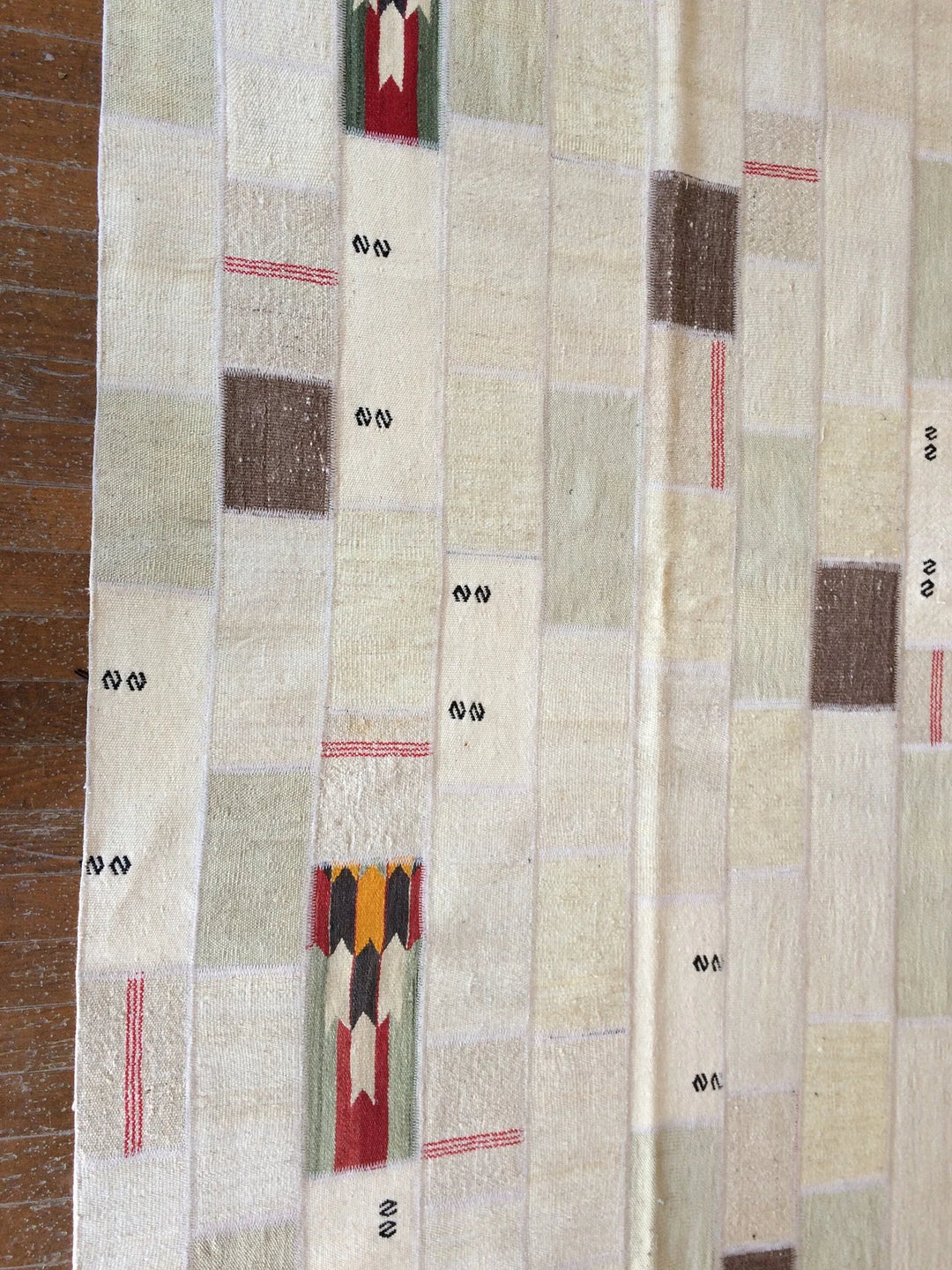 Beige Turkish Runner Rug 5' 11" x 8' 5" Hand-Knotted | No. WR87215