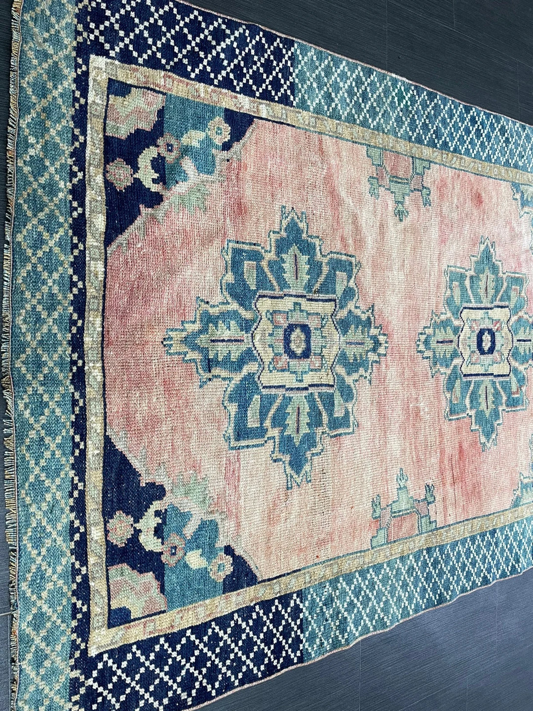 Green Turkish Runner Rug 4' 3" x 10' 1" Hand-Knotted | No. WR88261
