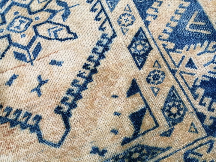 Blue Turkish Runner Rug 3' 11" x 6' 1" Hand-Knotted | No. WR88450