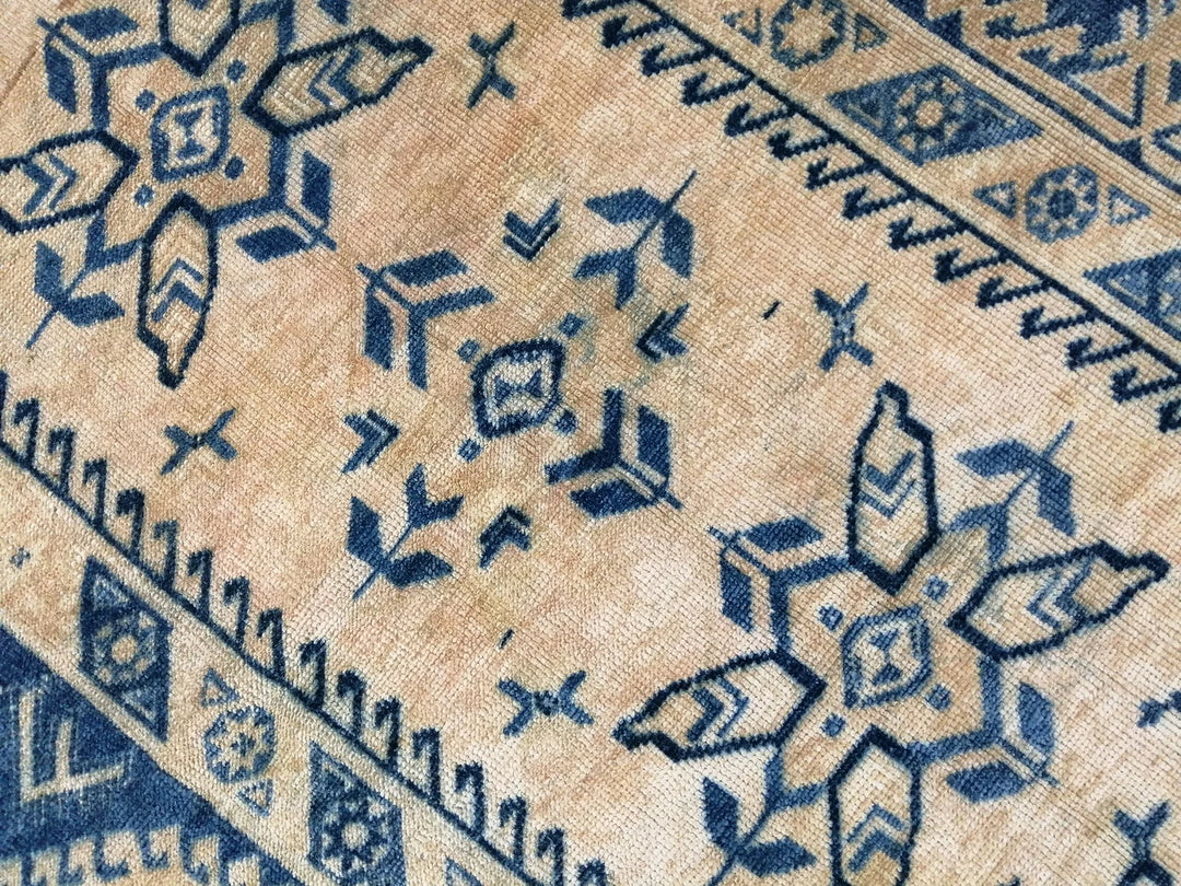 Blue Turkish Runner Rug 3' 11" x 6' 1" Hand-Knotted | No. WR88450