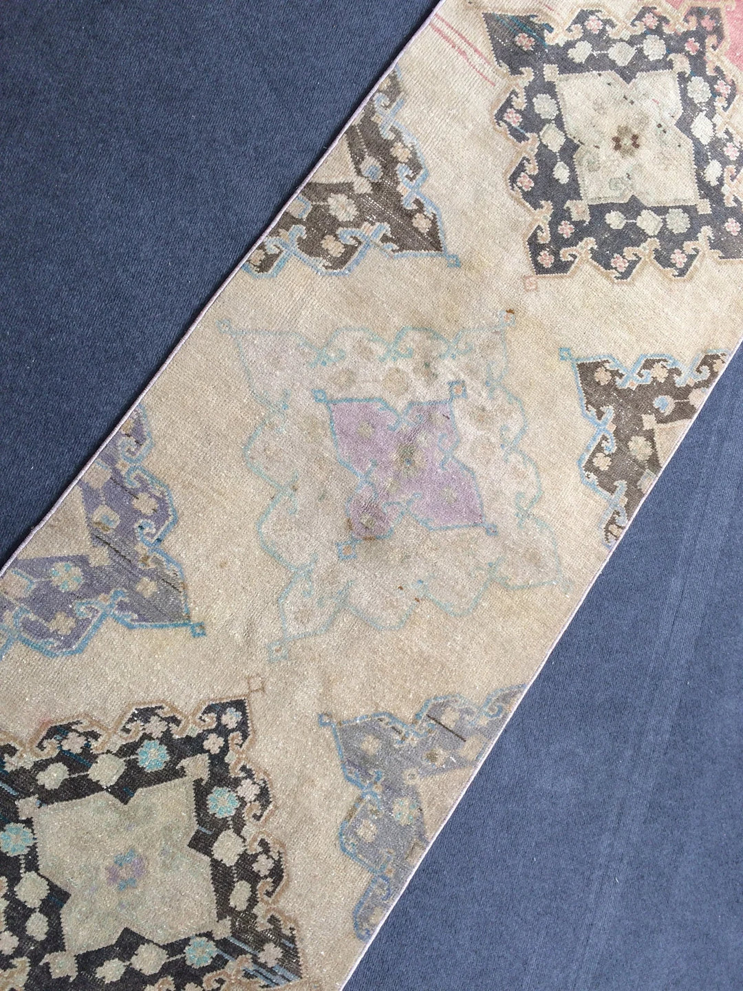 Beige Turkish Runner Rug 2' 8" x 13' 6" Hand-Knotted | No. WR88691
