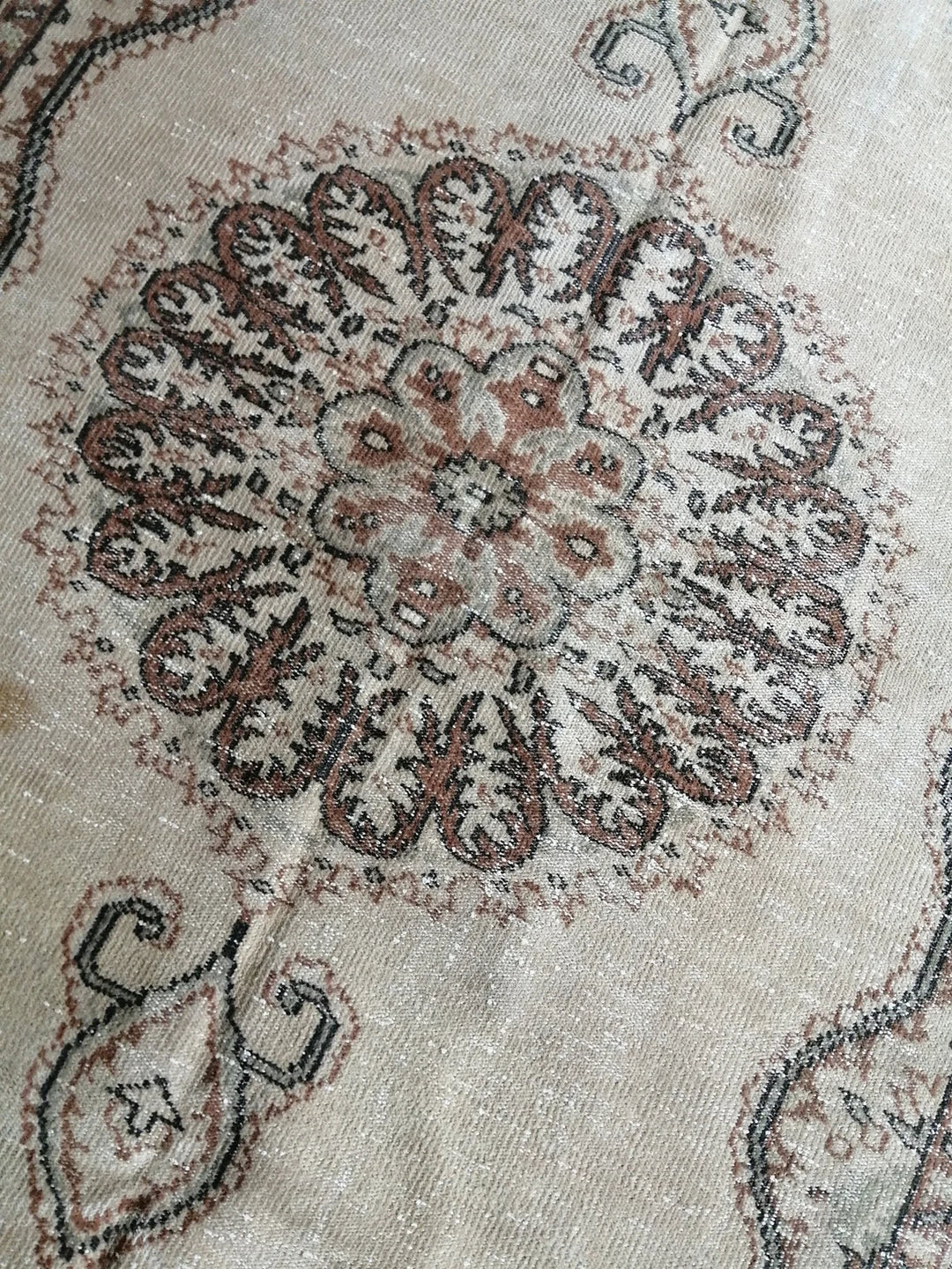 Beige Turkish Runner Rug 5' 6" x 9' 10" Hand-Knotted | No. WR88788