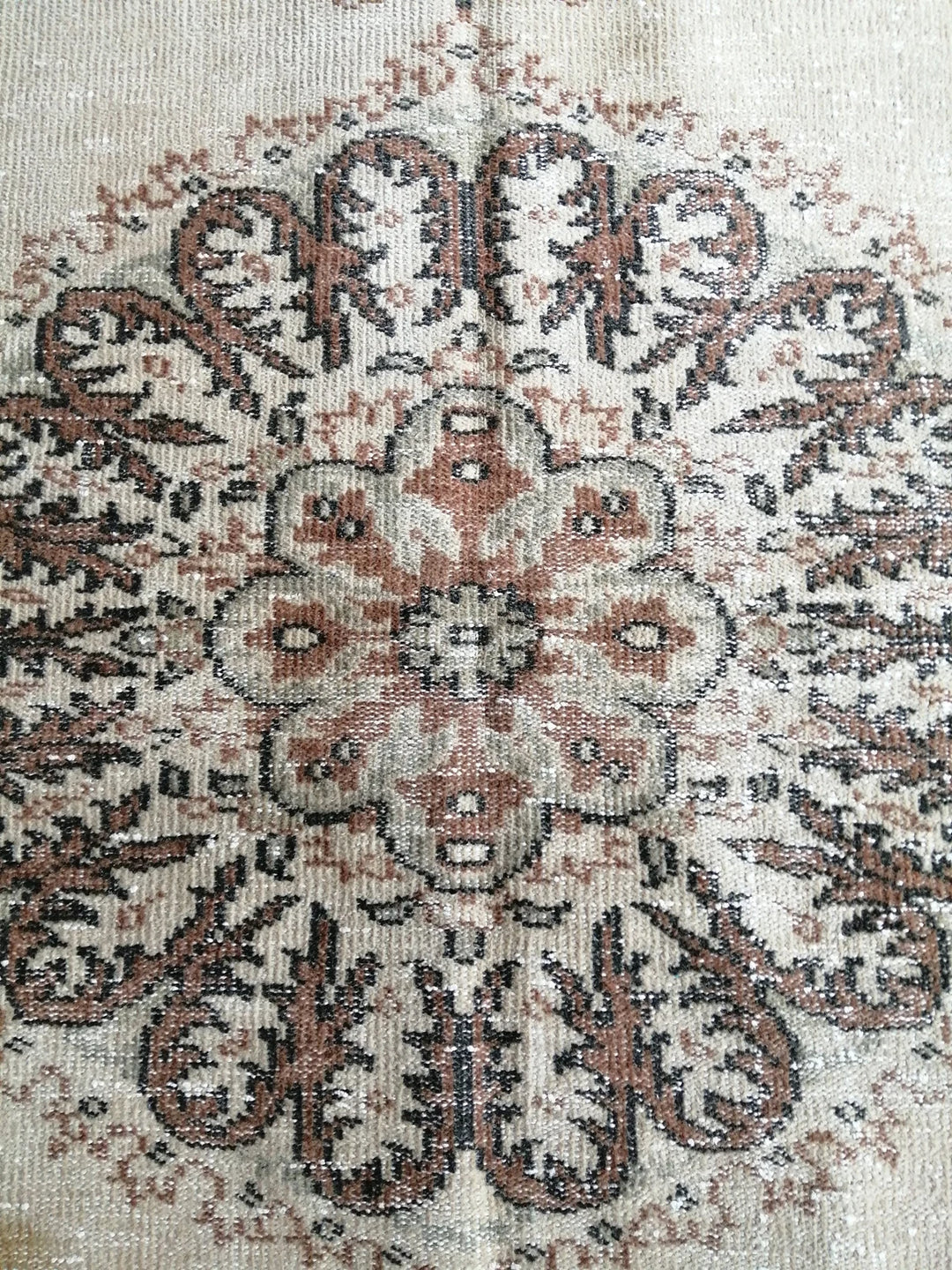 Beige Turkish Runner Rug 5' 6" x 9' 10" Hand-Knotted | No. WR88788