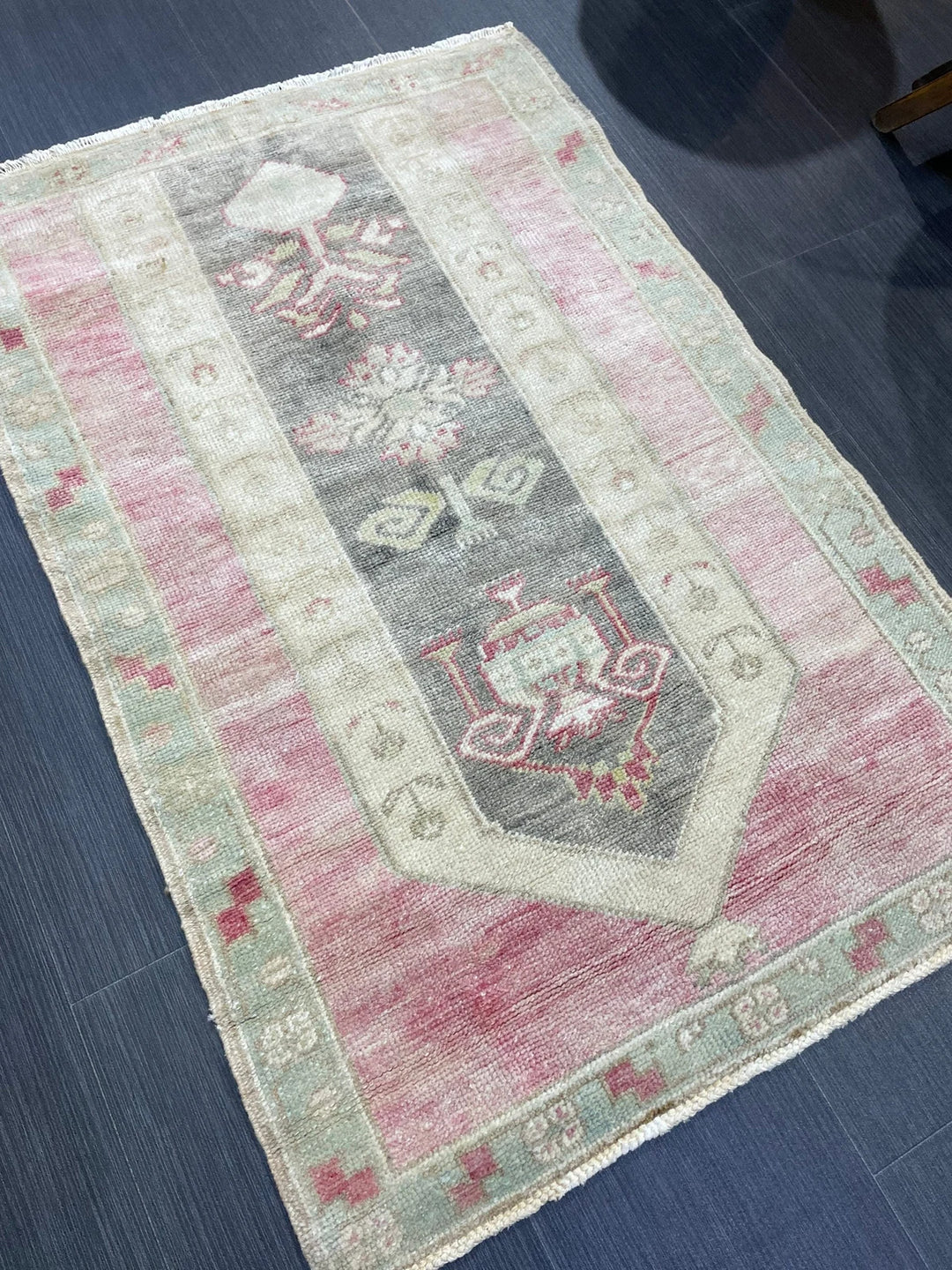 Beige Turkish Runner Rug 2' 7" x 3' 10" Hand-Knotted | No. WR88927