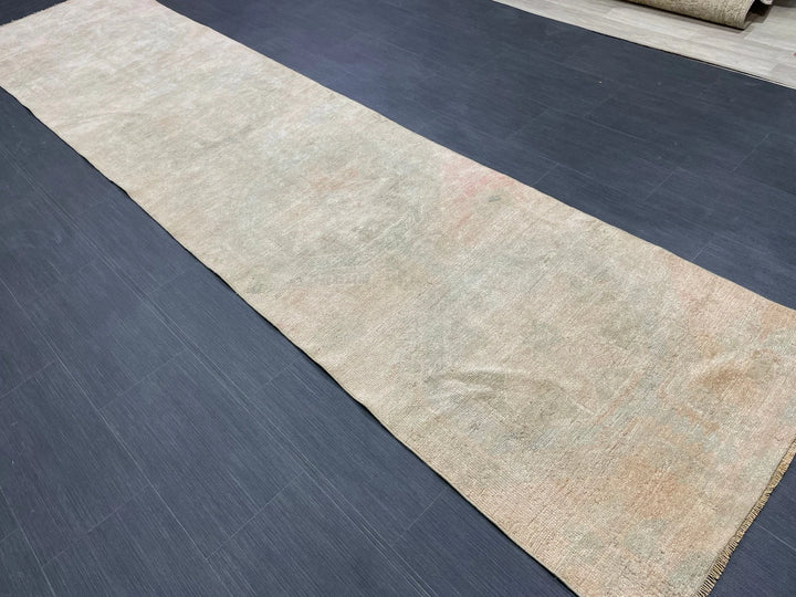 Brown Turkish Runner Rug 2' 9" x 12' 2" Hand-Knotted | No. WR88940