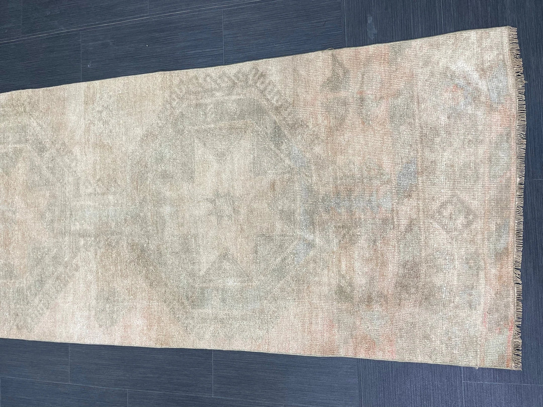 Brown Turkish Runner Rug 2' 9" x 12' 2" Hand-Knotted | No. WR88940